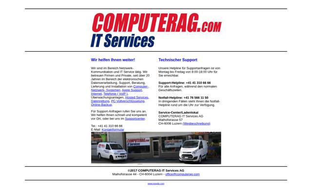 Website von COMPUTERAG IT Services AG